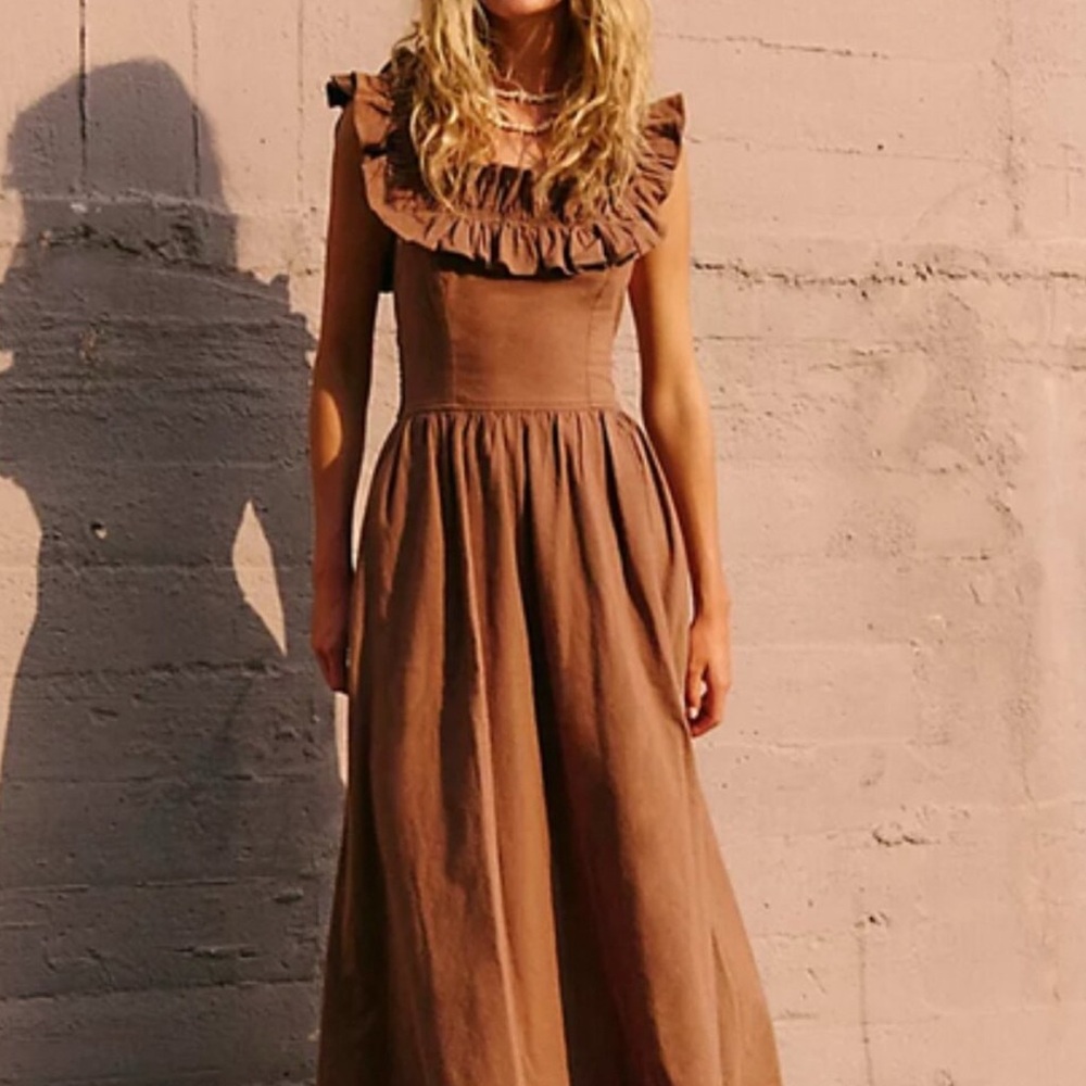 Free People Ruffle It Up Midi Dress